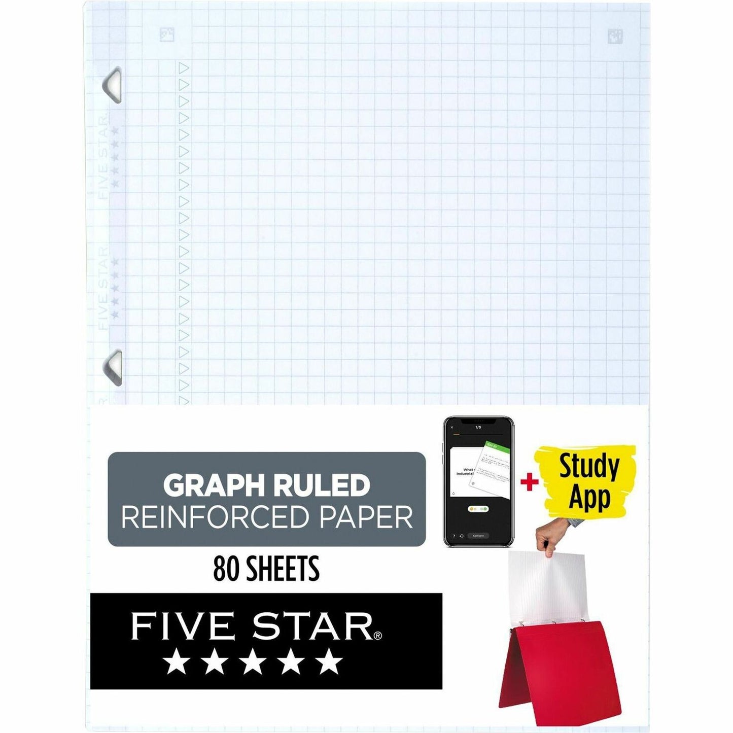 Acco Five Star Reinforced Graph-Ruled Filler Paper (170122)