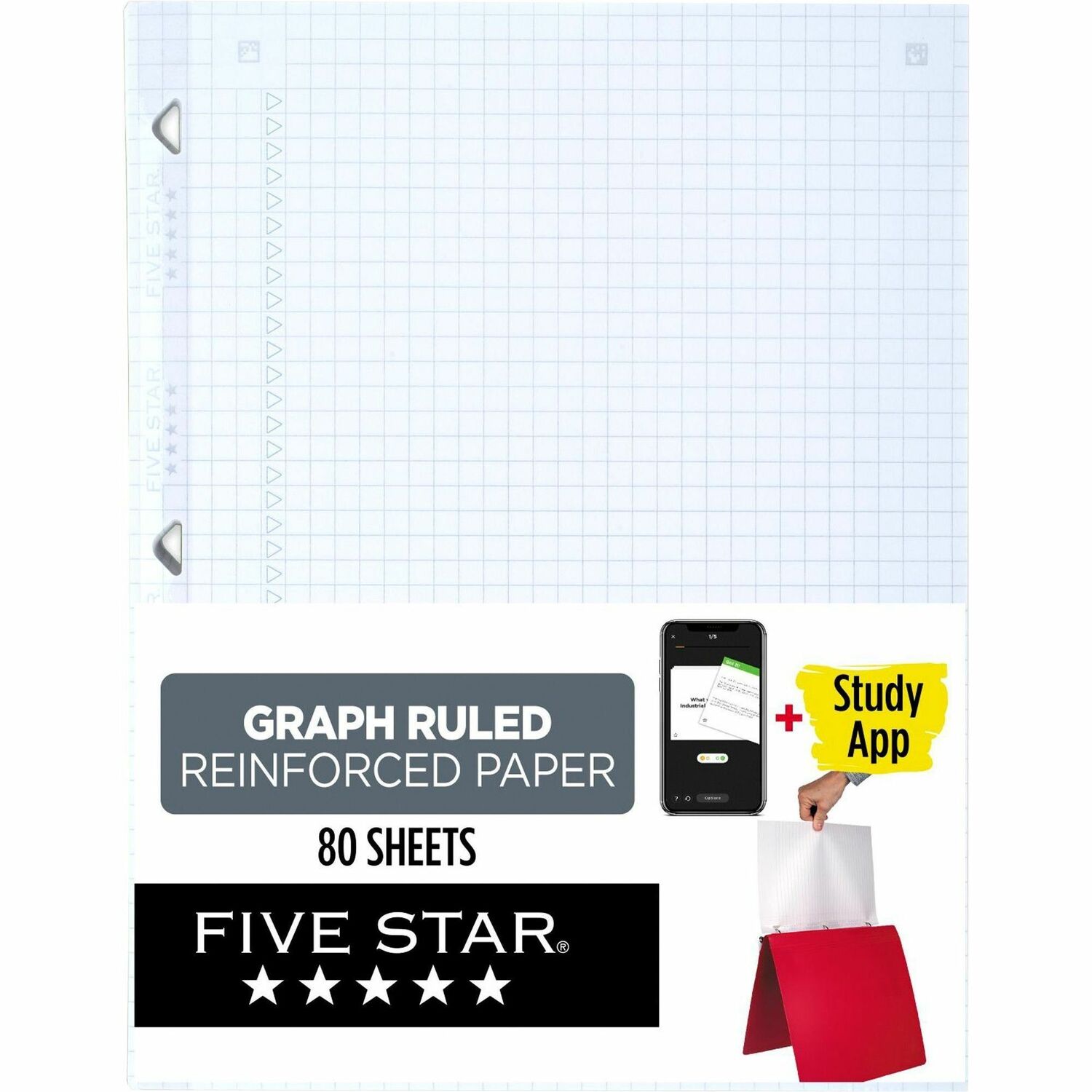 Acco Five Star Reinforced Graph-Ruled Filler Paper (170122)