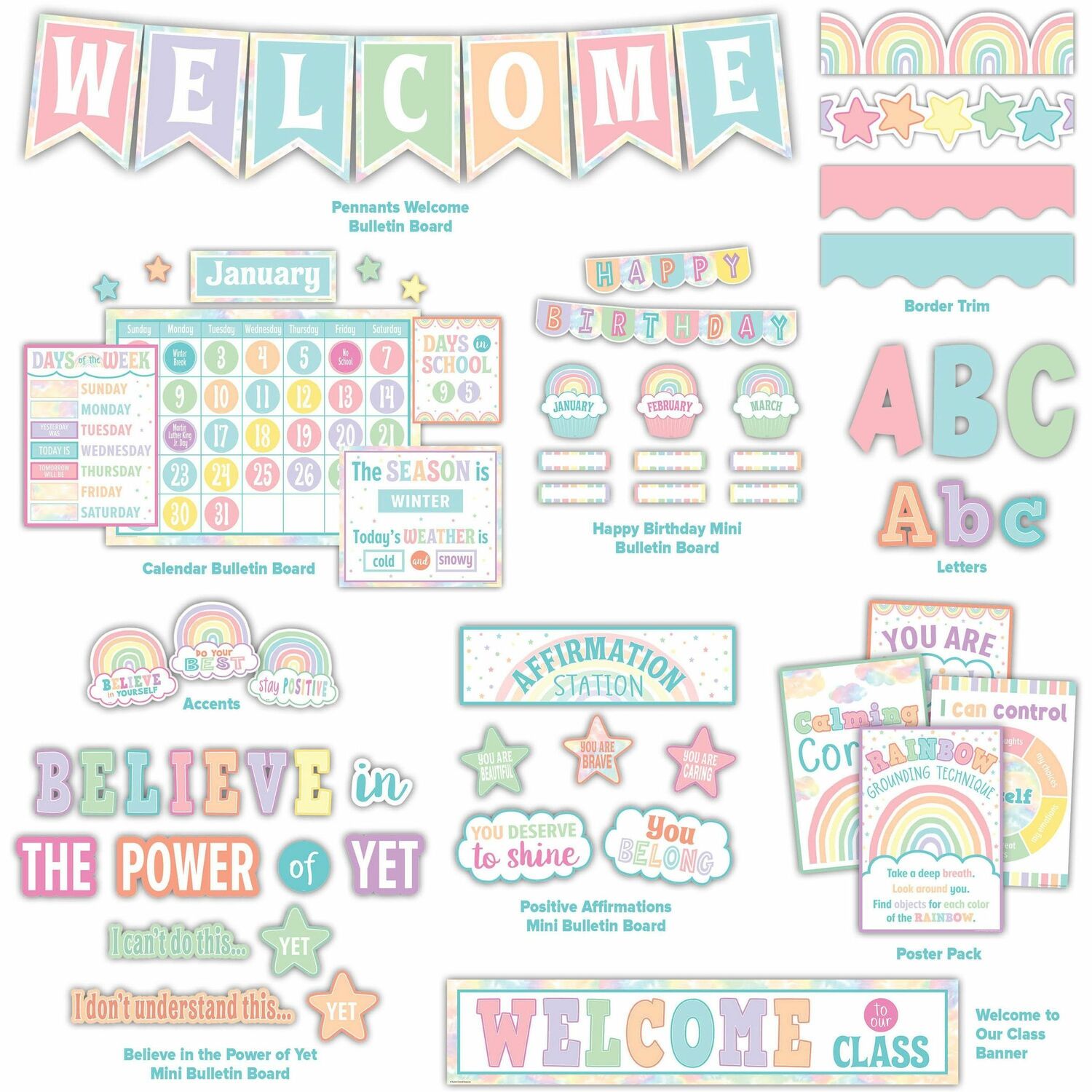 Teacher Created Resources Pastel Pop Decor Set (2088713)