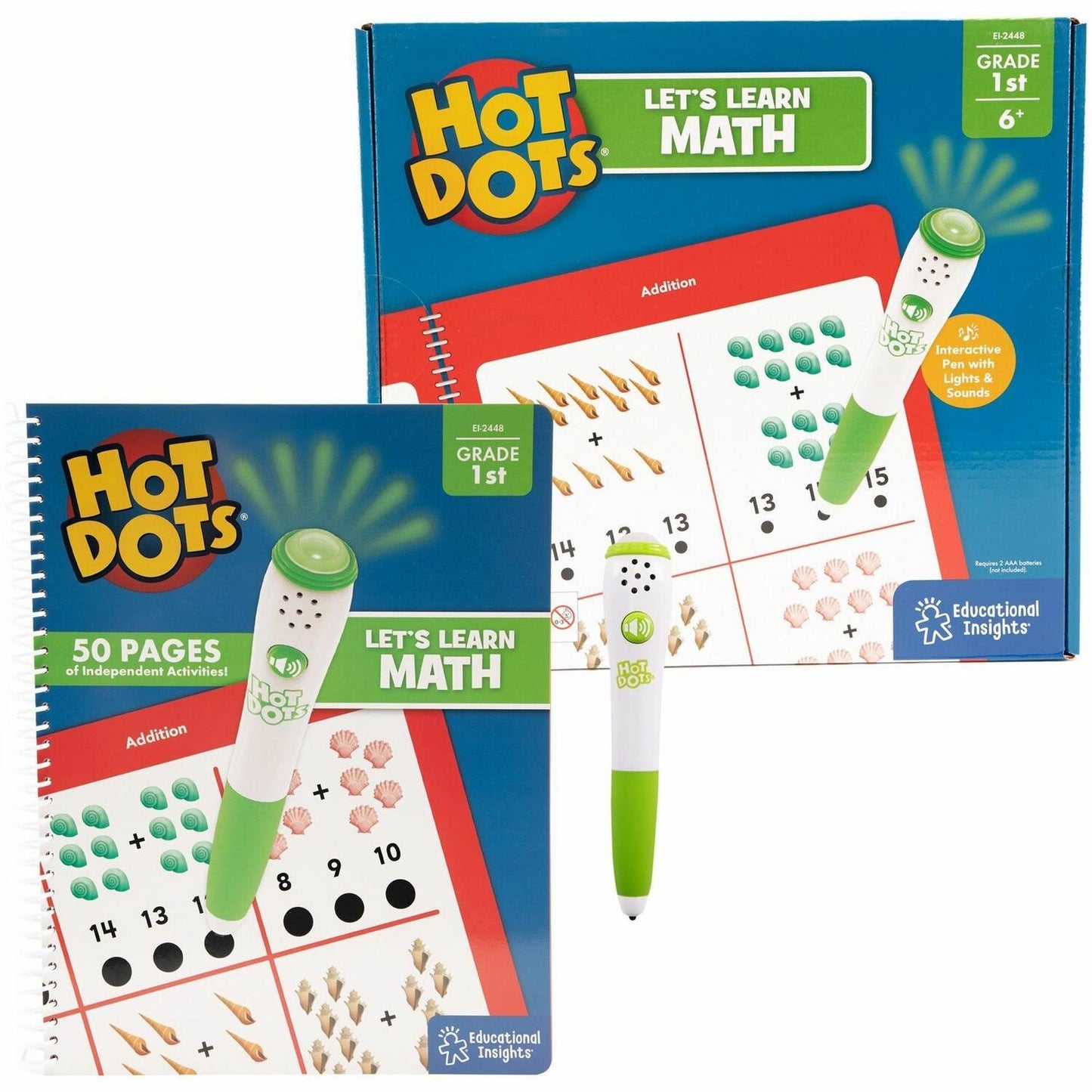 Educational Insights Let's Learn Math - 1st Grade Interactive Printed Book (2448)