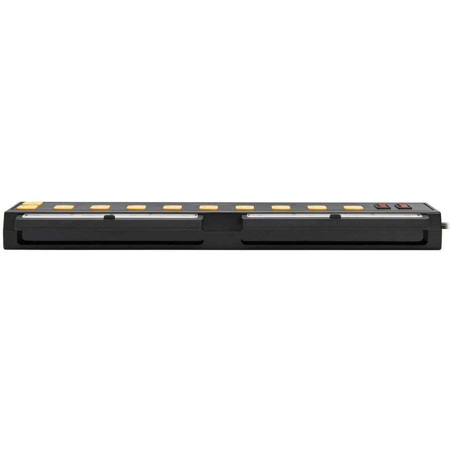 Tripp Lite by Eaton Protect It! 10-Outlet Surge Protector with Swivel Light Bars - 5-15R Outlets, 2 USB Ports, 6 ft. (1.8 m) Cord, 1350 Joules, Black (TLP1006USB)