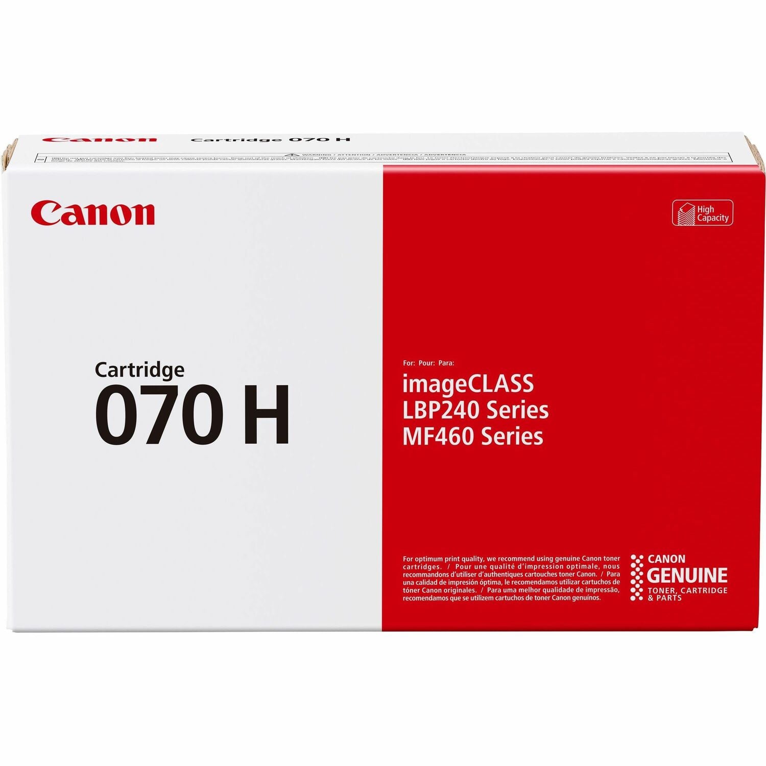 Canon 070 Original High Yield Laser Toner Cartridge - Black - 1 Pack (CRTDG070H)