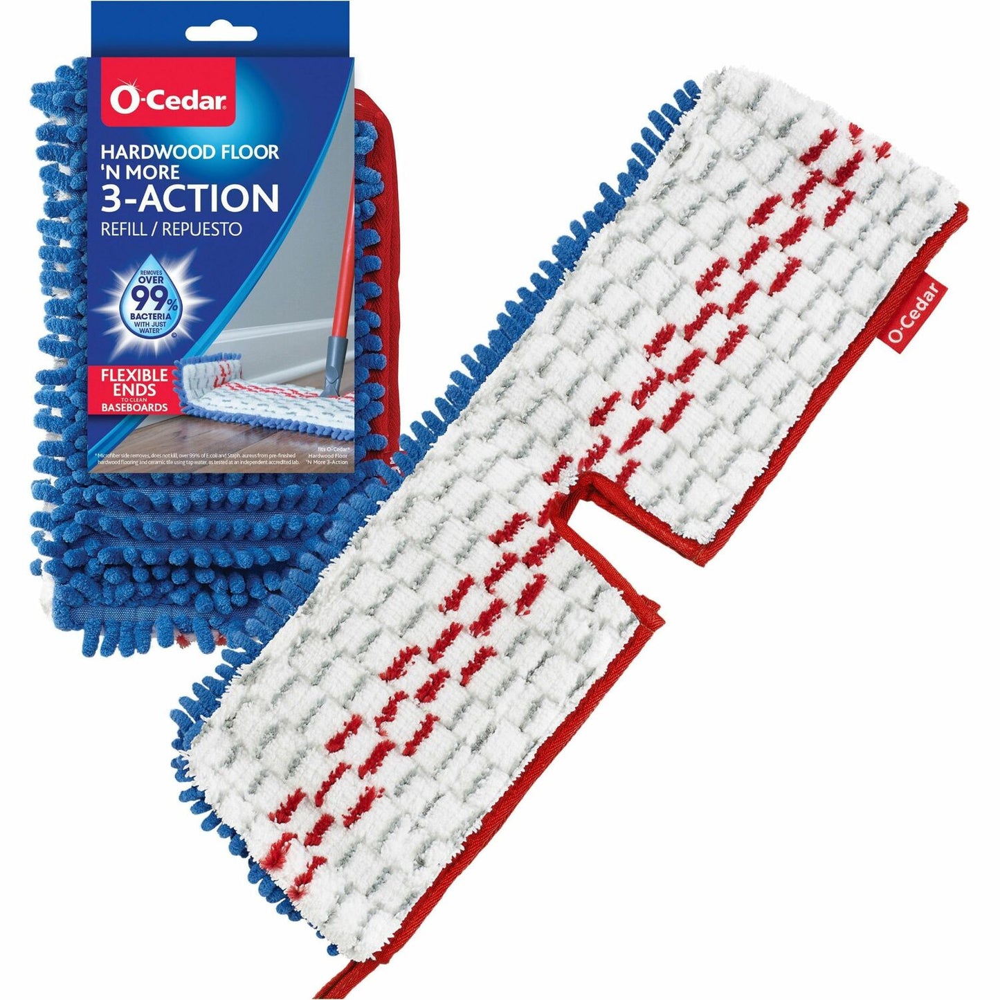 O-Cedar Hardwood Floor 'N More 3-Action Mop Refill (170385)