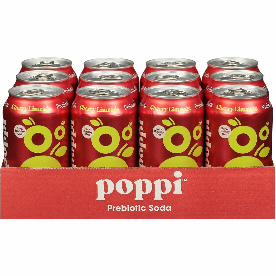 Poppi Cherry Limeade-Flavored Prebiotic Soda (50013)