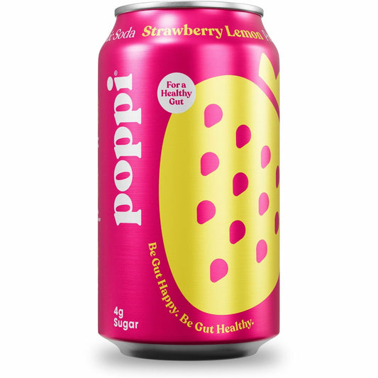 Poppi Strawberry Lemon-Flavored Prebiotic Soda (50006)