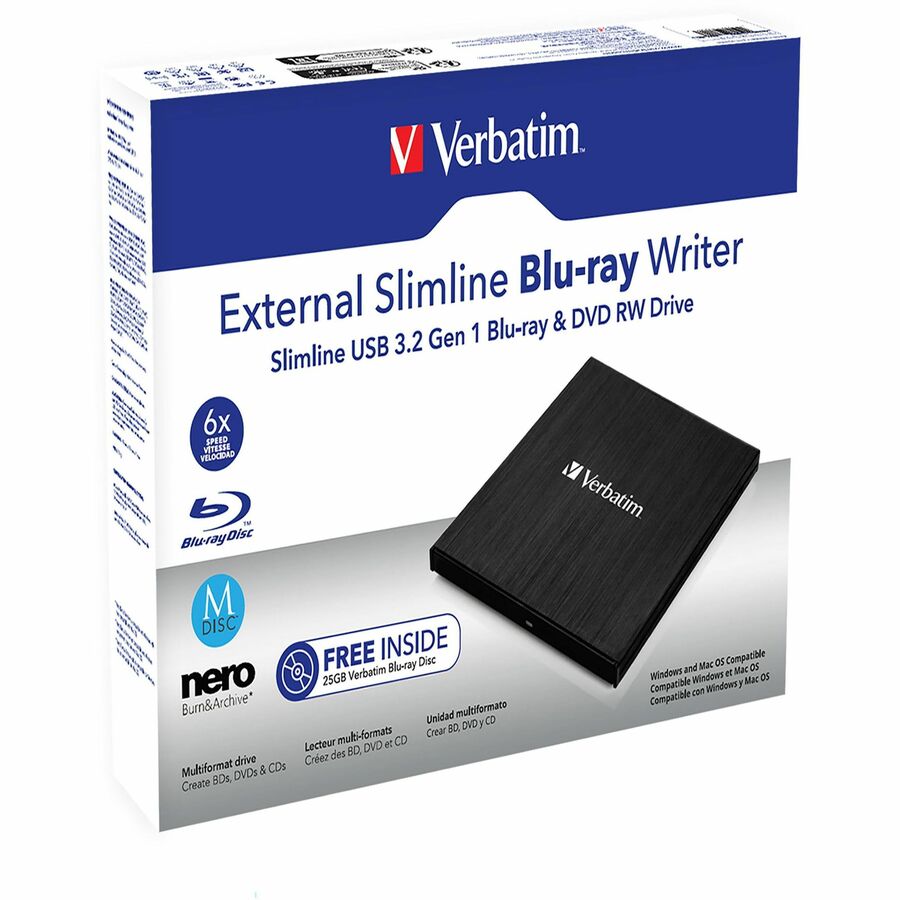 Verbatim External Slimline Blu-ray Writer (43890)