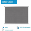 MasterVision Ayda Fabric Bulletin Board (FA02429214)