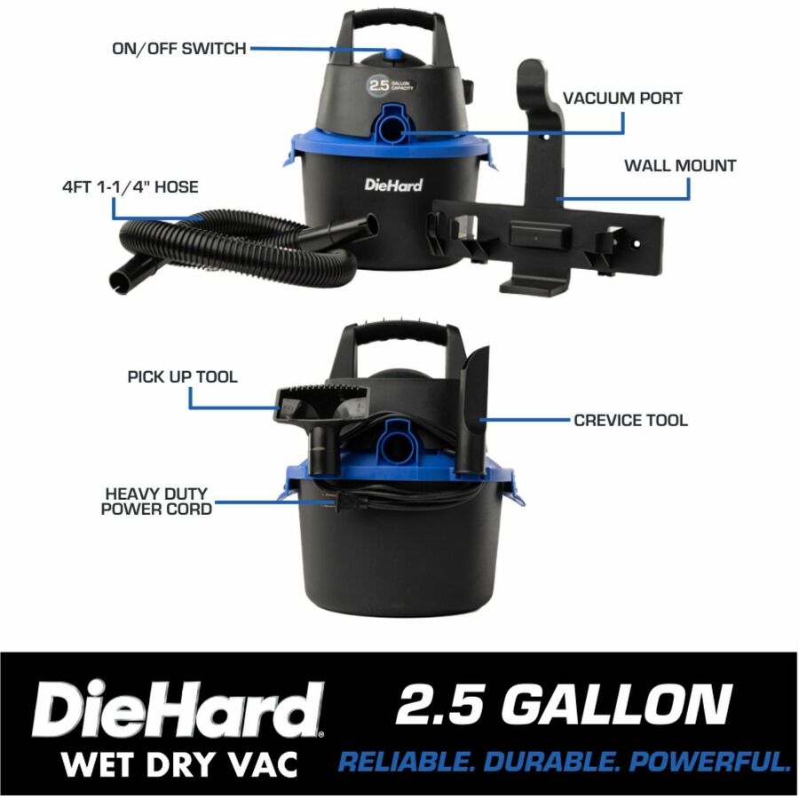 DieHard 2.5-Gallon 2.5 HP Wet/Dry Vacuum (DH7000201)