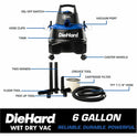 DieHard 6-Gallon 4.5 HP Wet/Dry Vacuum (DH7000801)