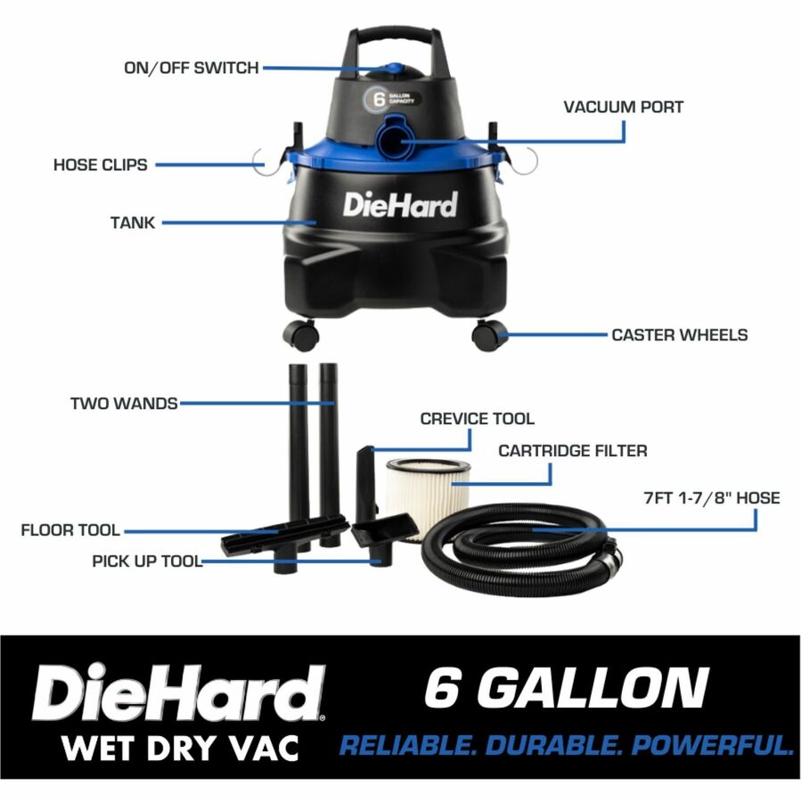 DieHard 6-Gallon 4.5 HP Wet/Dry Vacuum (DH7000801)