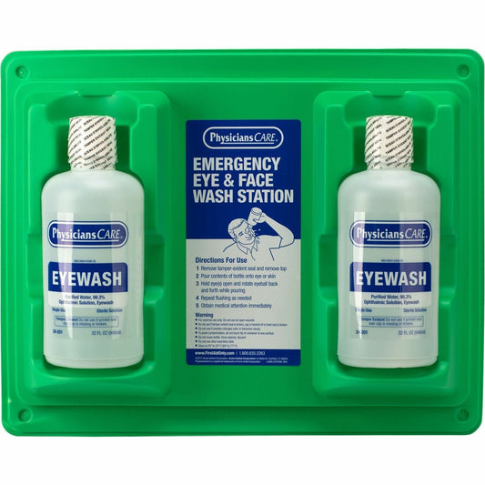 First Aid Only Twin-Bottle Eyewash Station (24300)