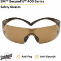 3M SecureFit Protective Eyewear (SF405SGAFB)