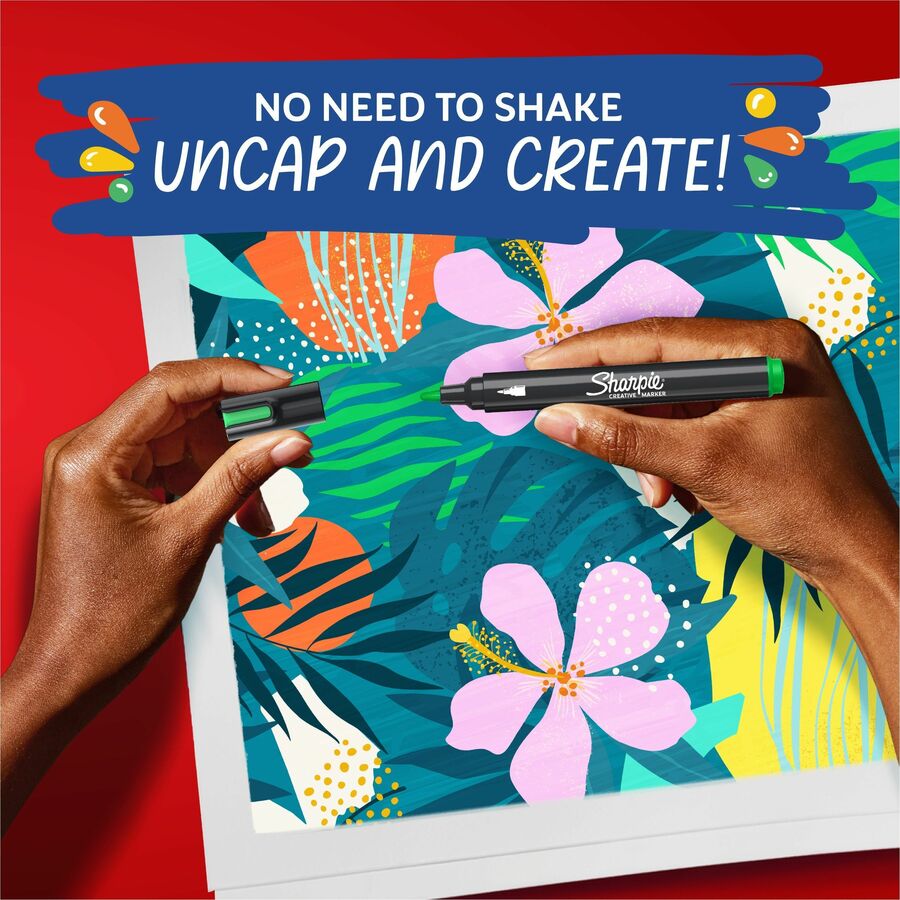 Sharpie Creative Markers, Water-Based Acrylic Markers, Bullet Tip (2196906)