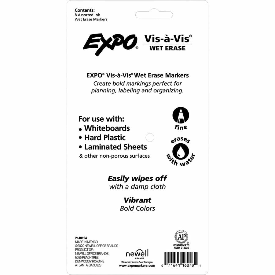 Expo Low Odor Wet Erase Markers, Fine Point (2134345A)