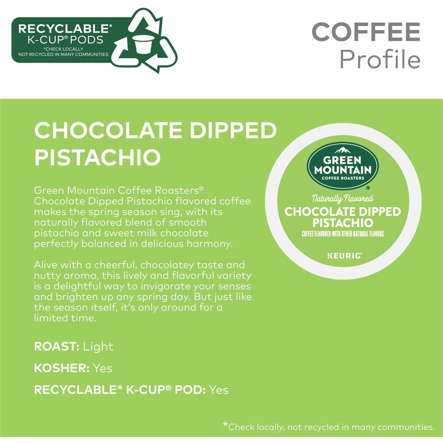  K-Cup Chocolate Dipped Pistachio Coffee (0158)