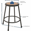 Lorell Metal Shop Stool (83080)