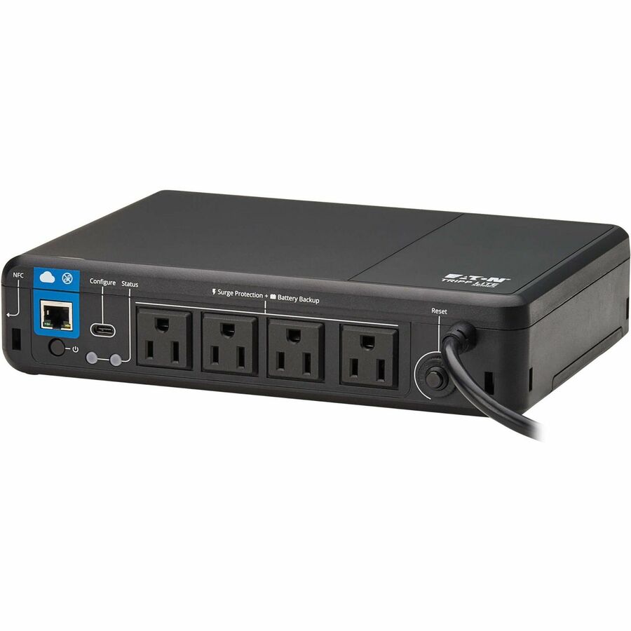 Eaton Tripp Lite Series 600VA 300W 120V Standby Cloud-Connected UPS with Remote Monitoring - 4 NEMA 5-15R Outlets (Surge + Battery Backup), 5-15P Plug, Desktop (BC600RNC)