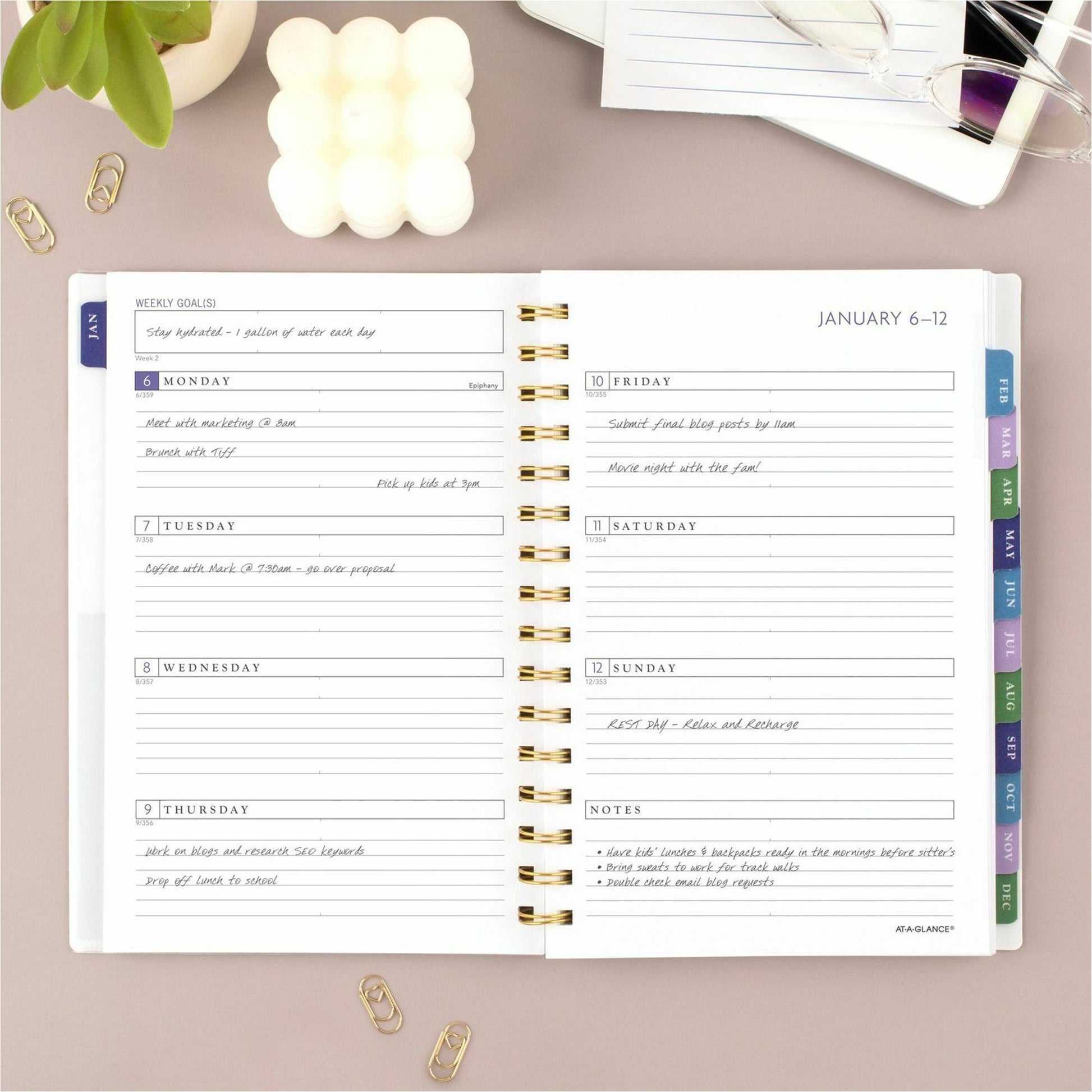 At-A-Glance Badge Floral Weekly/Monthly Planner (1722F200)