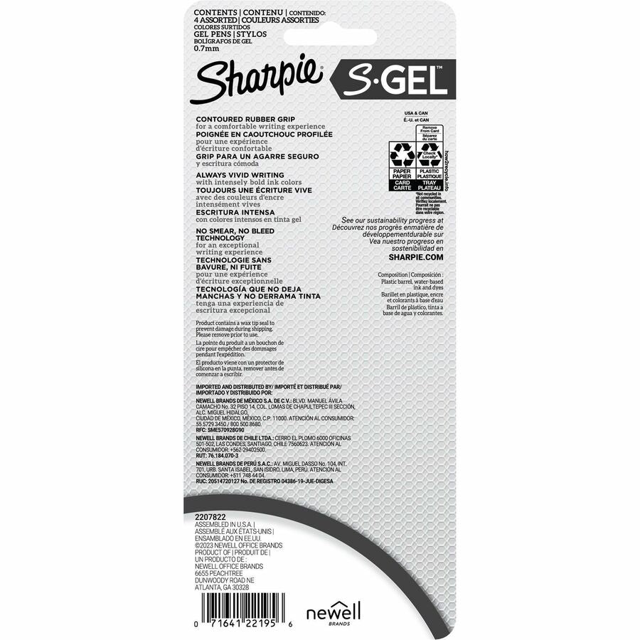 Sharpie S-Gel, White Fashion Barrel, Medium Point (0.7mm) (2206098)