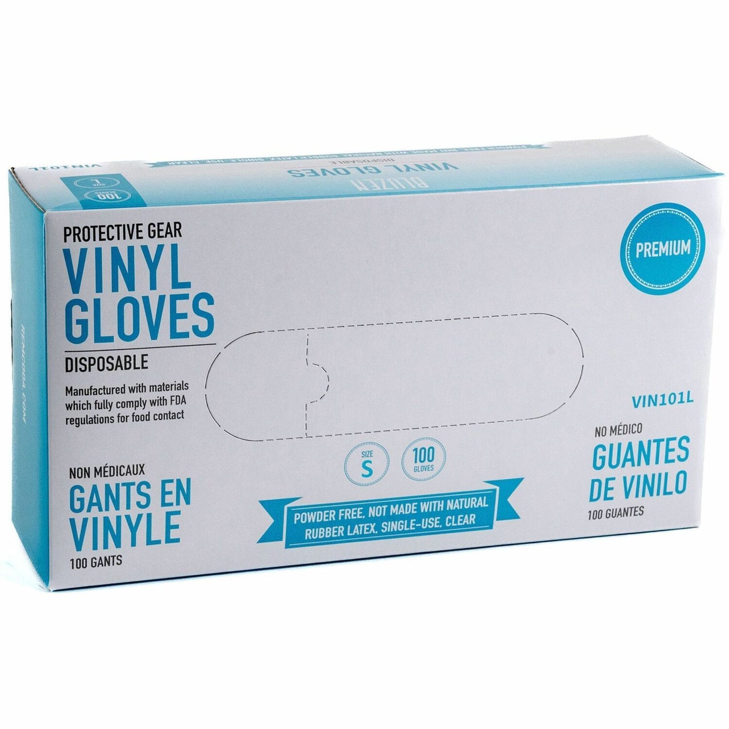 BLUZEN Powder-Free Vinyl Gloves (VIN101SCT)