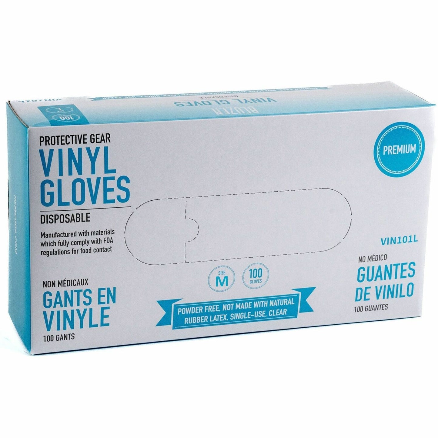 BLUZEN Powder-Free Vinyl Gloves (VIN101MCT)