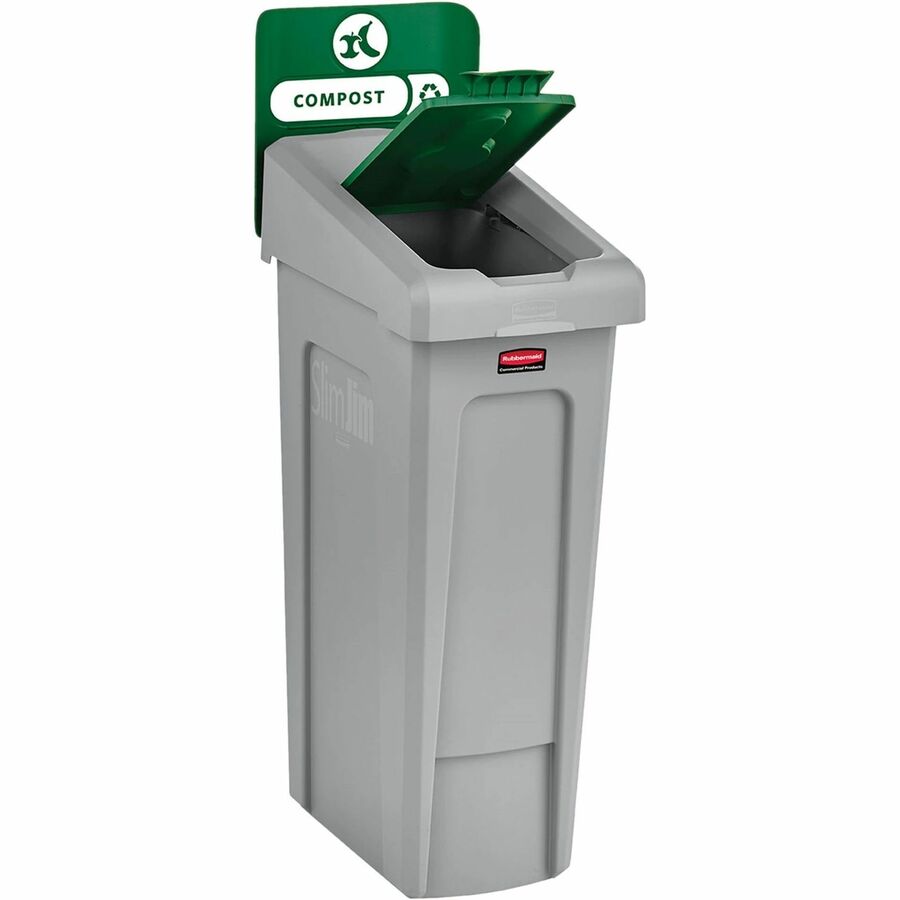 Rubbermaid Commercial Slim Jim Recycling Station 1-Stream Compost, 23 Gal (2185051)