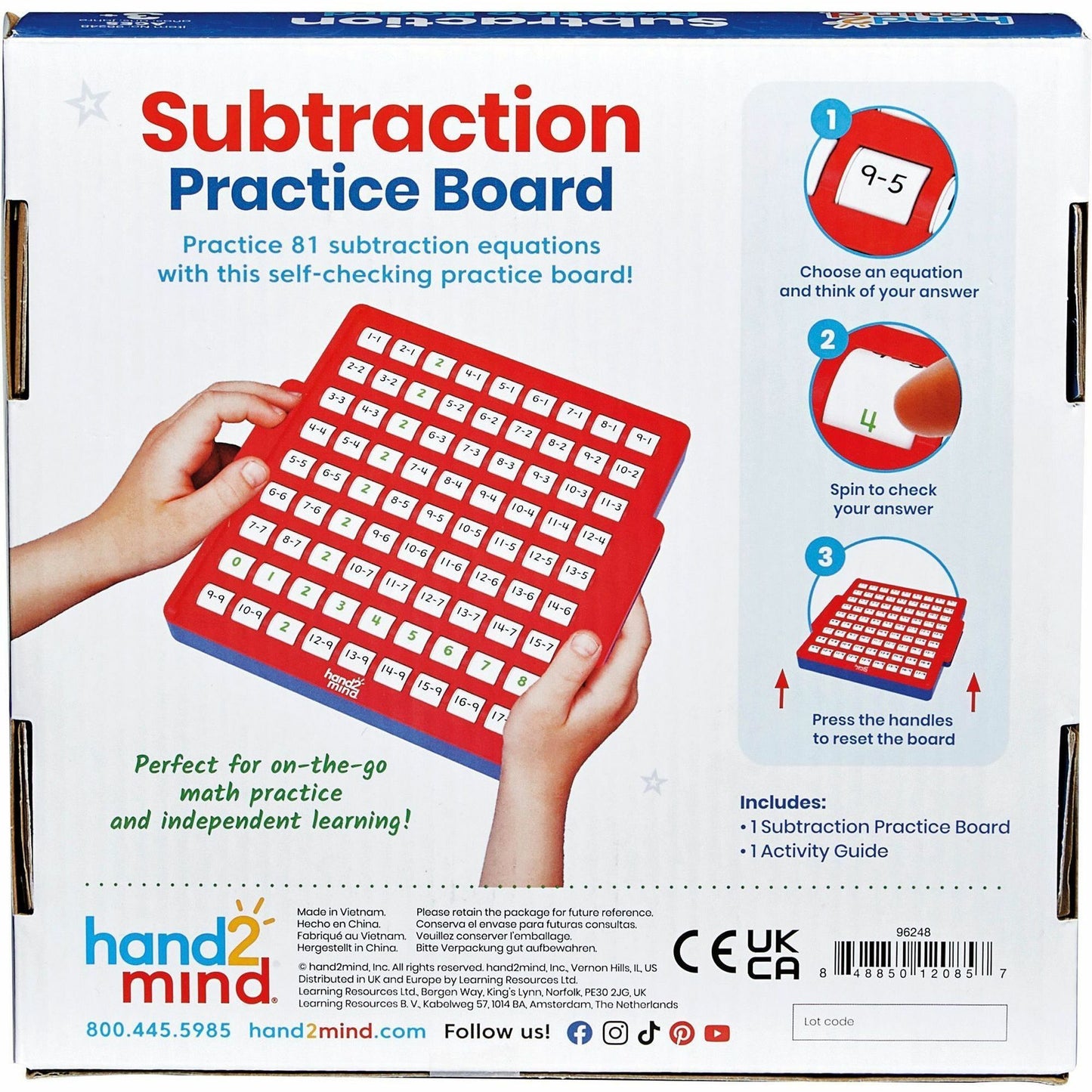 Learning Resources Subtraction Skills Practice Board (96248)