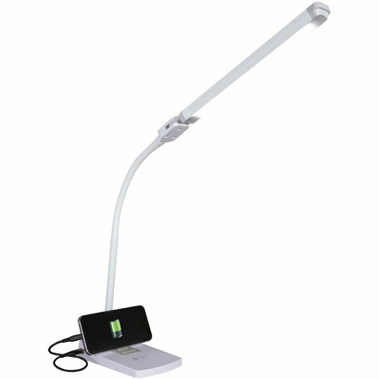 OttLite Swivel LED Desk Lamp with USB Charging and Stand (CSN0800W)