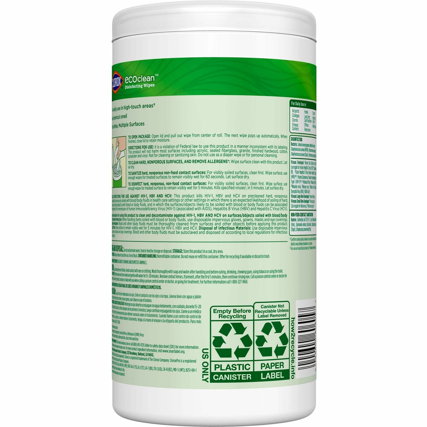  EcoClean Disinfecting Wipes (60605)