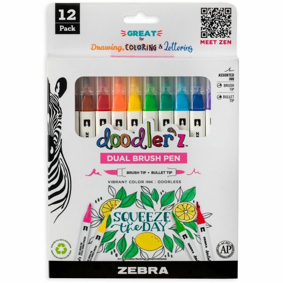 Zebra Pen Doodler'z Dual Brush Pen (61002)