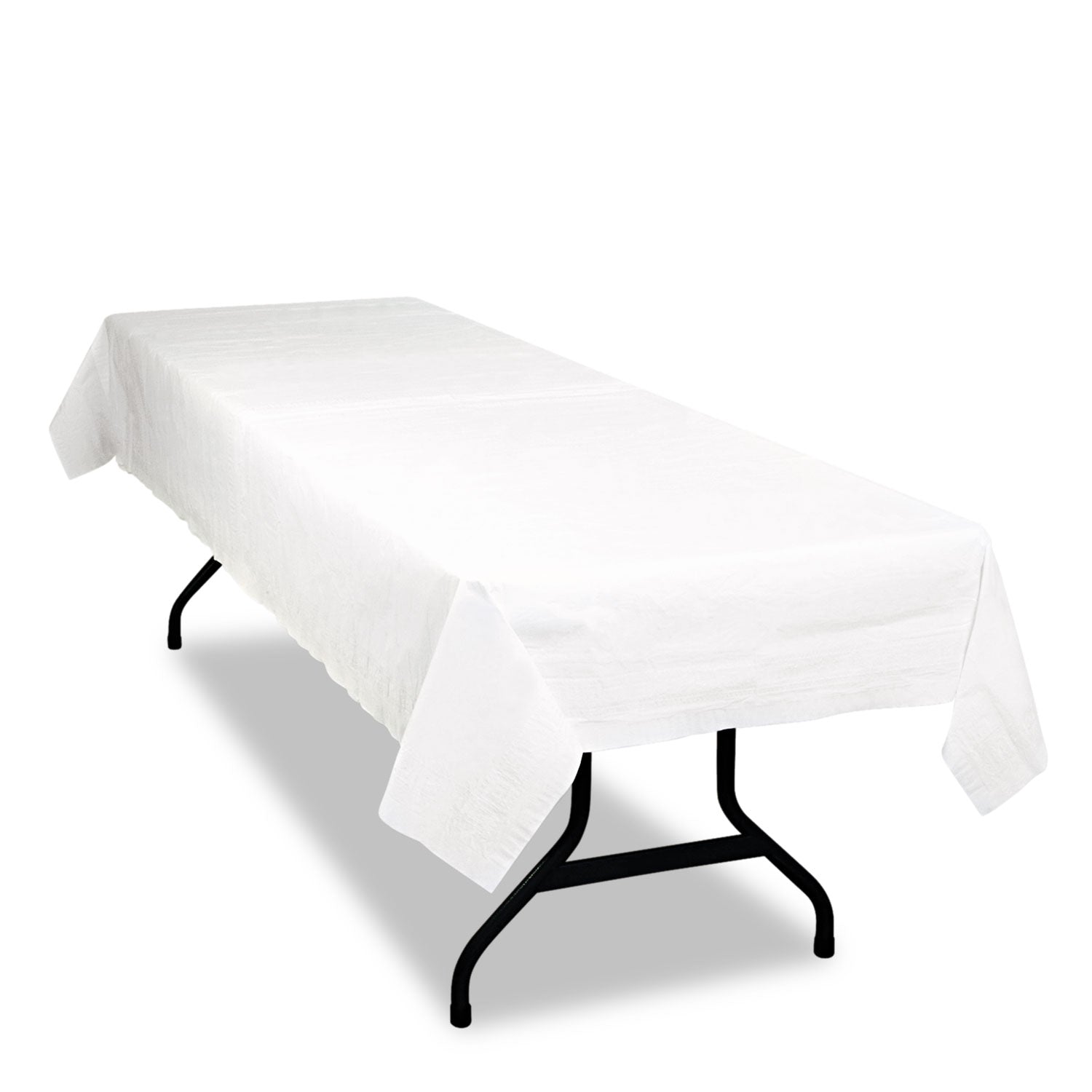 Tablemate Table Set Poly Tissue Table Cover, 54" x 108", White, 6/Pack (PT549WH)