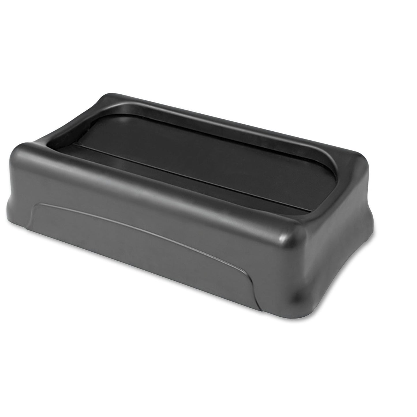 Rubbermaid Commercial Swing Top Lid for Slim Jim Waste Containers, 11.38w x 20.5d x 5h, Black (267360BK)