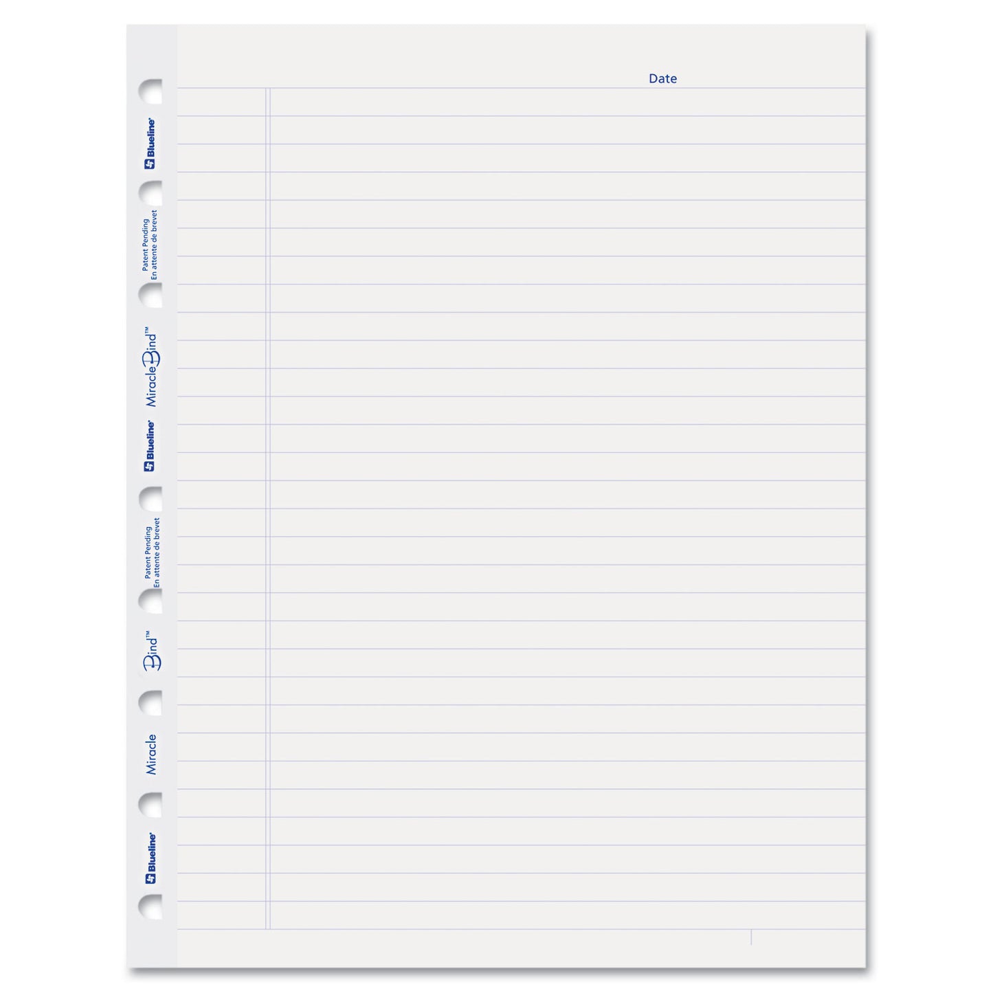 Blueline MiracleBind Ruled Paper Refill Sheets for all MiracleBind Notebooks and Planners, 9.25 x 7.25, White/Blue Sheets, Undated (AFR9050R)