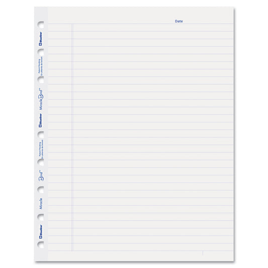 Blueline MiracleBind Ruled Paper Refill Sheets for all MiracleBind Notebooks and Planners, 9.25 x 7.25, White/Blue Sheets, Undated (AFR9050R)