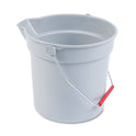 Rubbermaid Commercial 10 Quart Plastic Utility Pail, Plastic, Gray, 10.5" dia (296300GY)