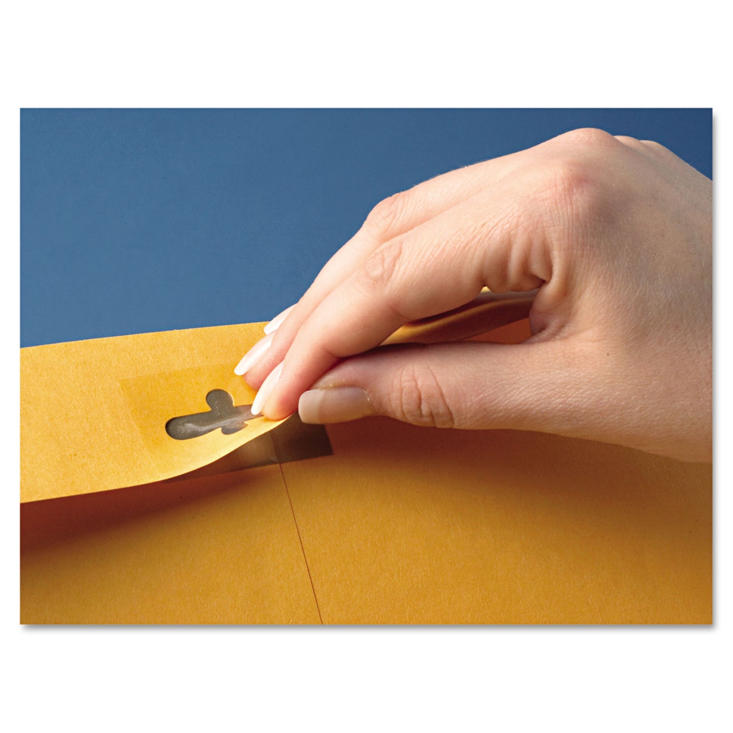 Quality Park Postage Saving ClearClasp Kraft Envelope, #90, Cheese Blade Flap, ClearClasp Closure, 9 x 12, Brown Kraft, 100/Box (43568)