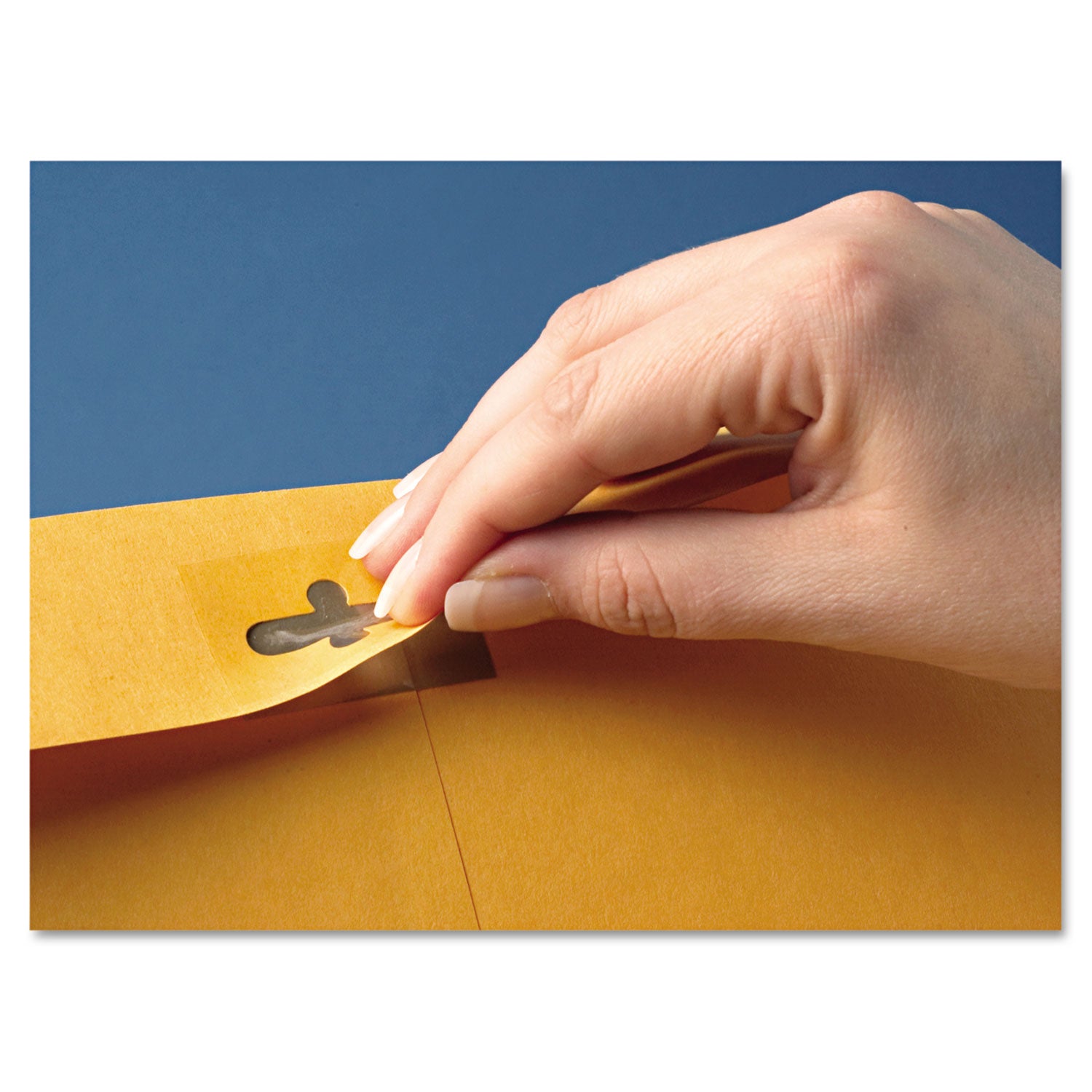 Quality Park Postage Saving ClearClasp Kraft Envelope, #90, Cheese Blade Flap, ClearClasp Closure, 9 x 12, Brown Kraft, 100/Box (43568)