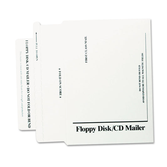 Quality Park Disk/CD Foam-Lined Mailers for CDs/DVDs, Square Flap, Redi-Strip Adhesive Closure, 8.5 x 6, White, 25/Box (E7265)