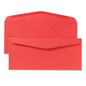 Quality Park Colored Envelope, #10, Commercial Flap, Gummed Closure, 4.13 x 9.5, Red, 25/Pack (11134)