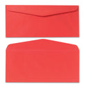 Quality Park Colored Envelope, #10, Commercial Flap, Gummed Closure, 4.13 x 9.5, Red, 25/Pack (11134)