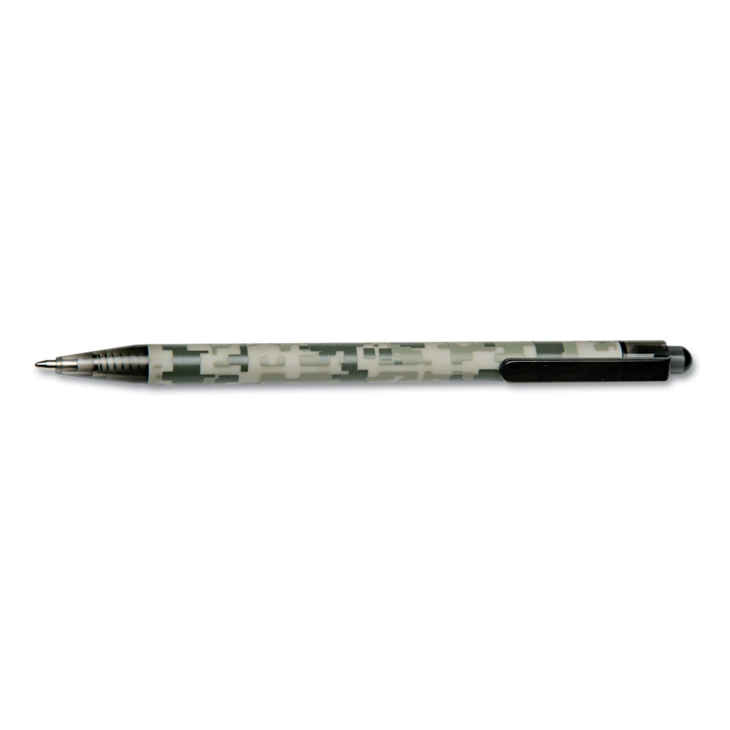 AbilityOne 7520014575400, SKILCRAFT ACU-500 Ballpoint Pen, Retractable, Medium 1 mm, Black Ink, Camouflage Barrel, Dozen