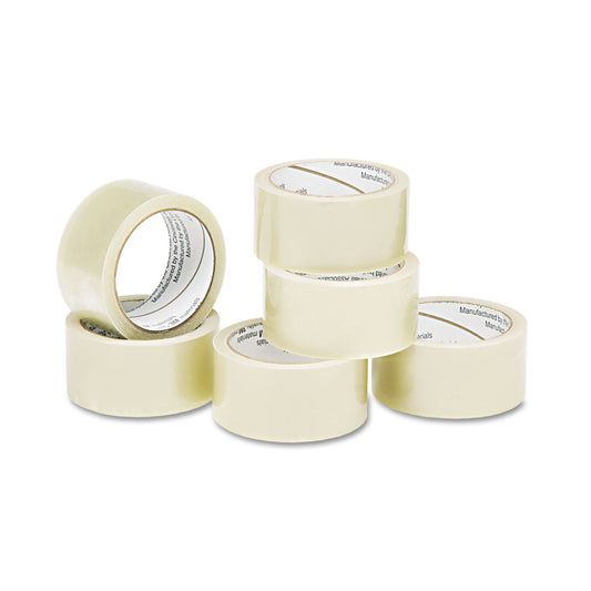 AbilityOne 7510015796871, SKILCRAFT Economy Package Sealing Tape, 3" Core, 2" x 55 yds, Clear, 6/Pack