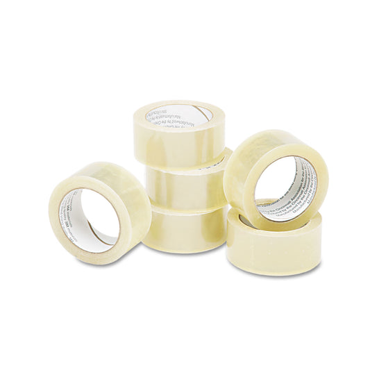 AbilityOne 7510015796874, SKILCRAFT Commercial Package Sealing Tape, 3" Core, 2" x 55 yds, Clear, 6/Pack