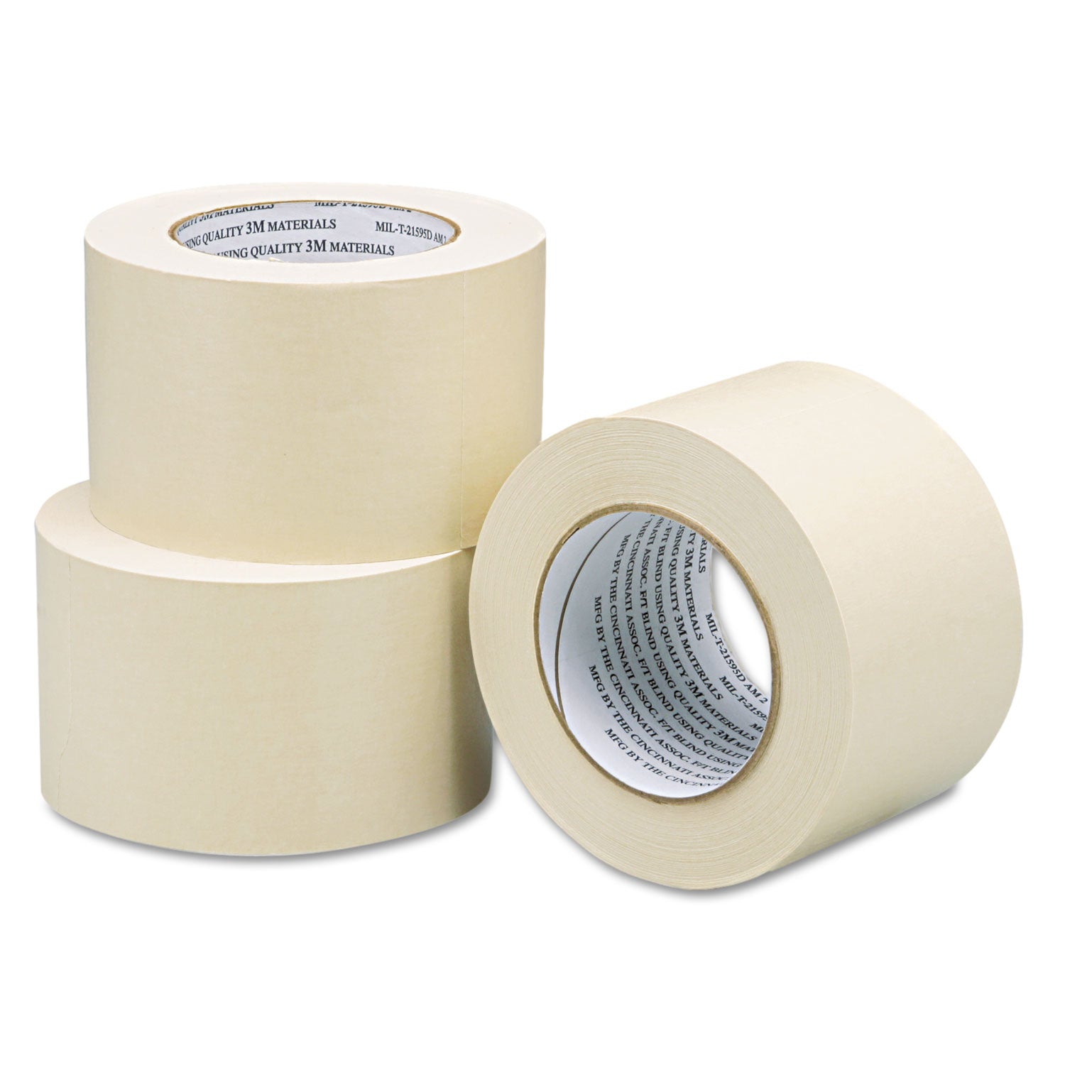 AbilityOne 7510006802471, SKILCRAFT Masking Tape, 3" x 60 yds, Beige