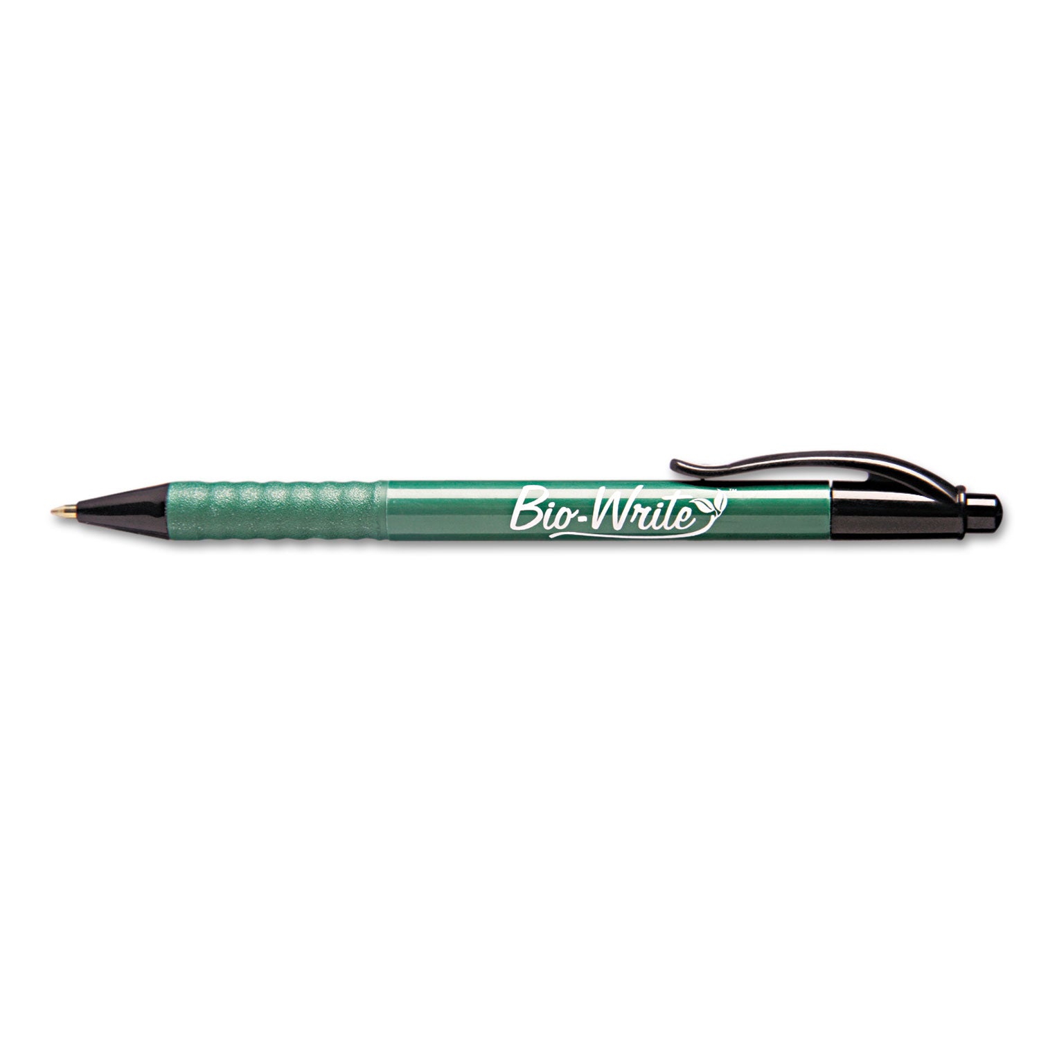 AbilityOne 7520015789305, SKILCRAFT Bio-Write Ballpoint Pen, Retractable, Medium 1 mm, Black Ink, Green Barrel, Dozen