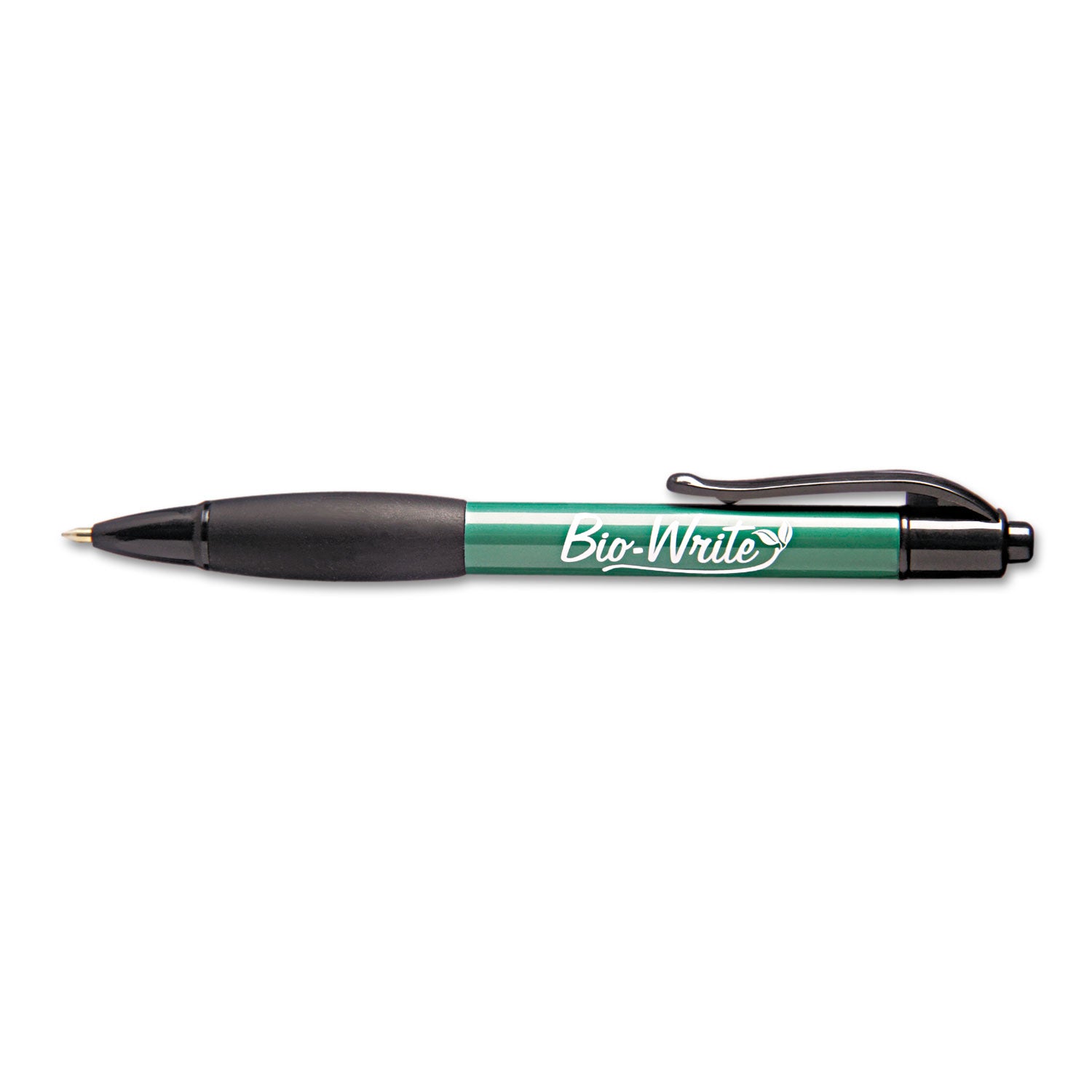 AbilityOne 7520015789307, SKILCRAFT Bio-Write Ballpoint Pen, Retractable, Medium 1 mm, Black Ink, Green Barrel, Dozen