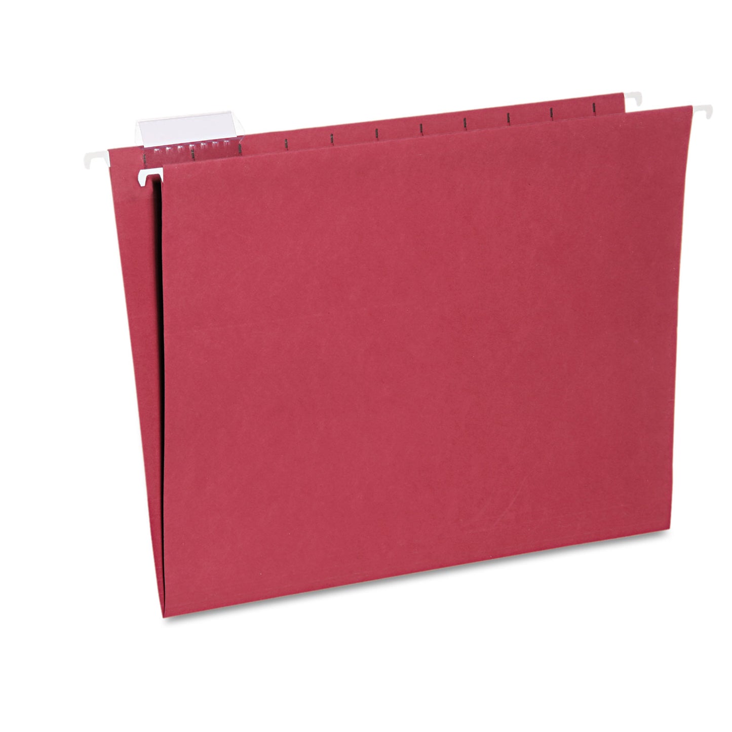 AbilityOne 7530013649500, SKILCRAFT Hanging File Folder, Letter Size, 1/5-Cut Tabs, Red, 25/Box