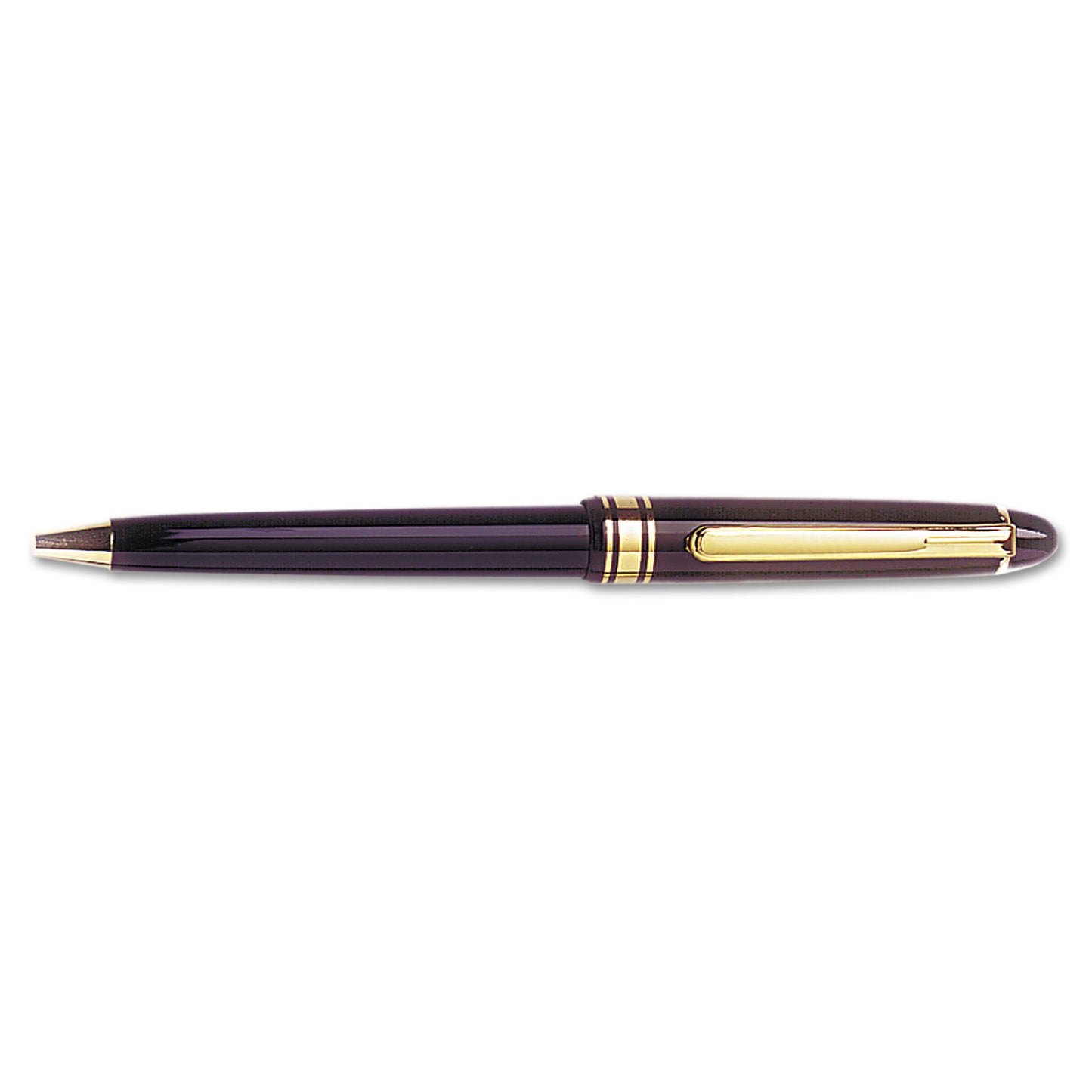 AbilityOne 7520014511065, SKILCRAFT Push Cap Ballpoint Pen, Retractable, Medium 1 mm, Black Ink, Black Barrel, Dozen