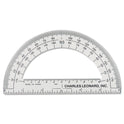 Charles Leonard Open Center Protractor, Plastic, 6" Ruler Edge, Clear (77106EA)