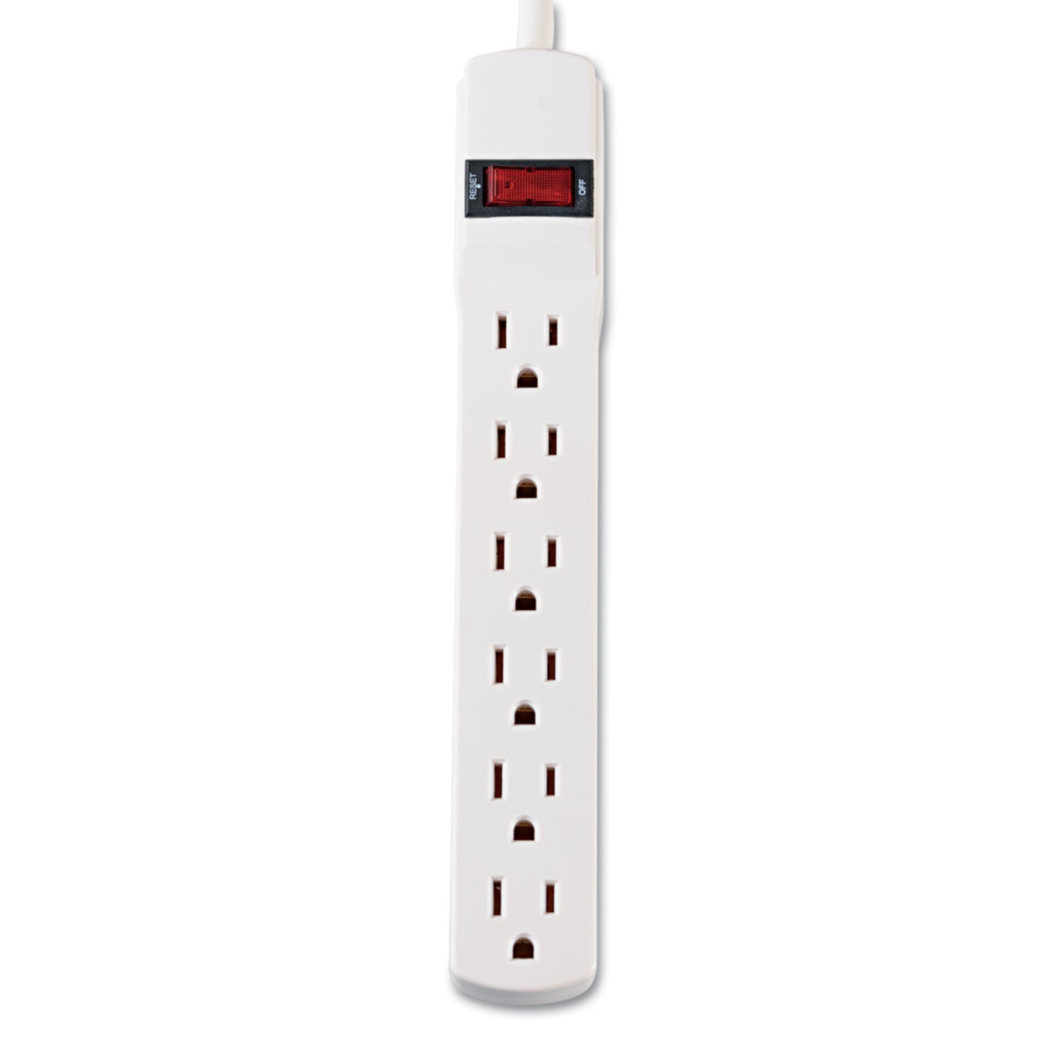 Innovera Power Strip, 6 Outlets, 6 ft Cord, Ivory (73306)